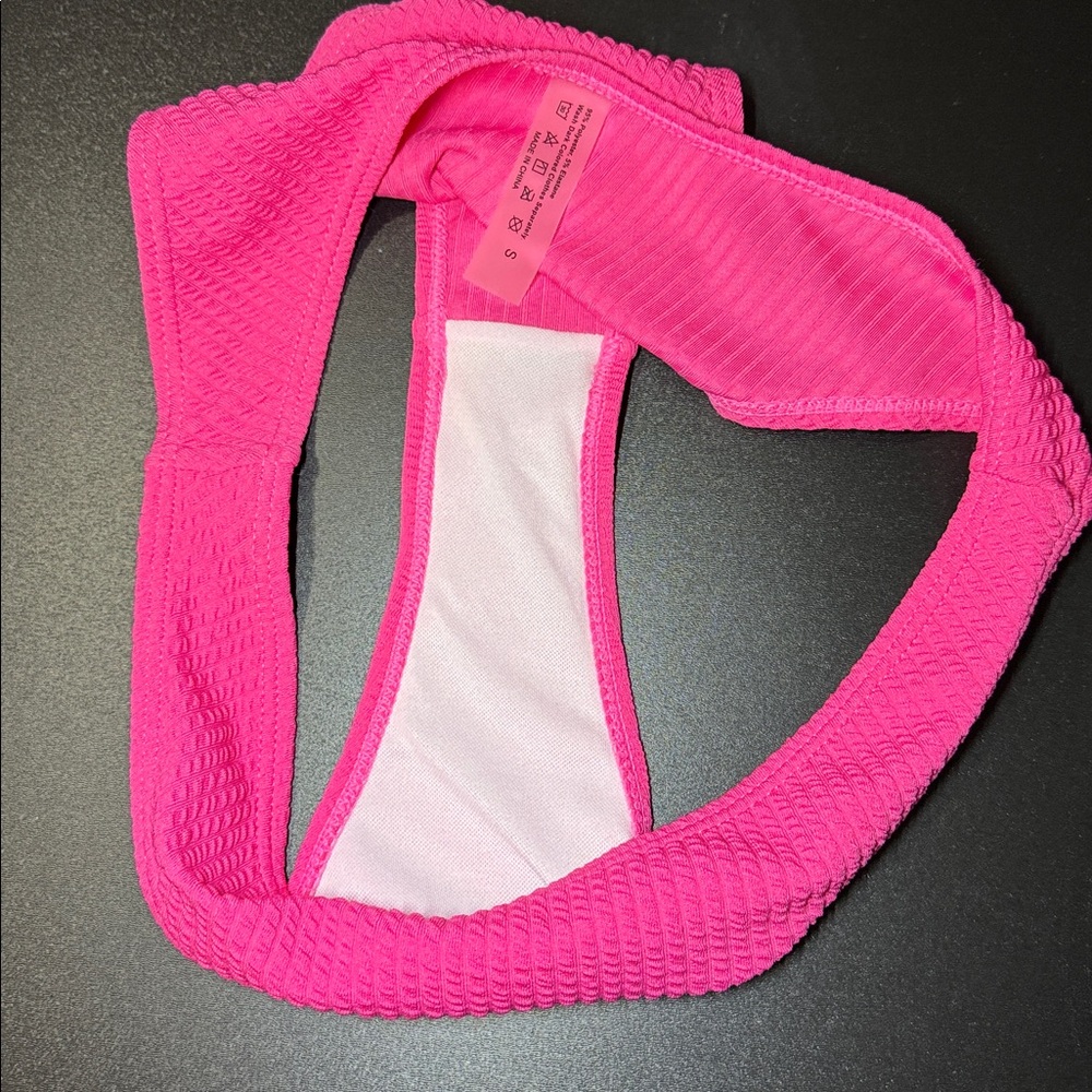 Hot Pink Ribbed Bikini Set - Picture 7 of 7